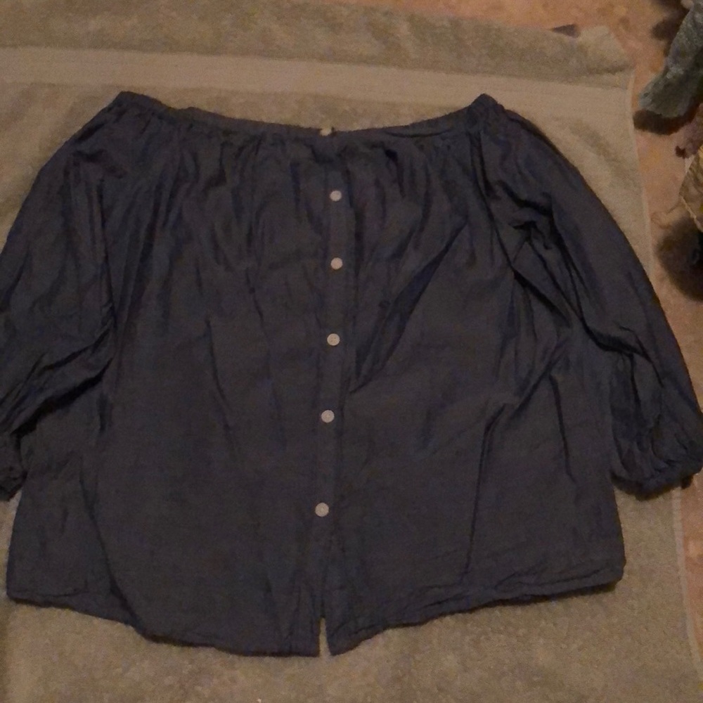 Off the shoulders jean top size m